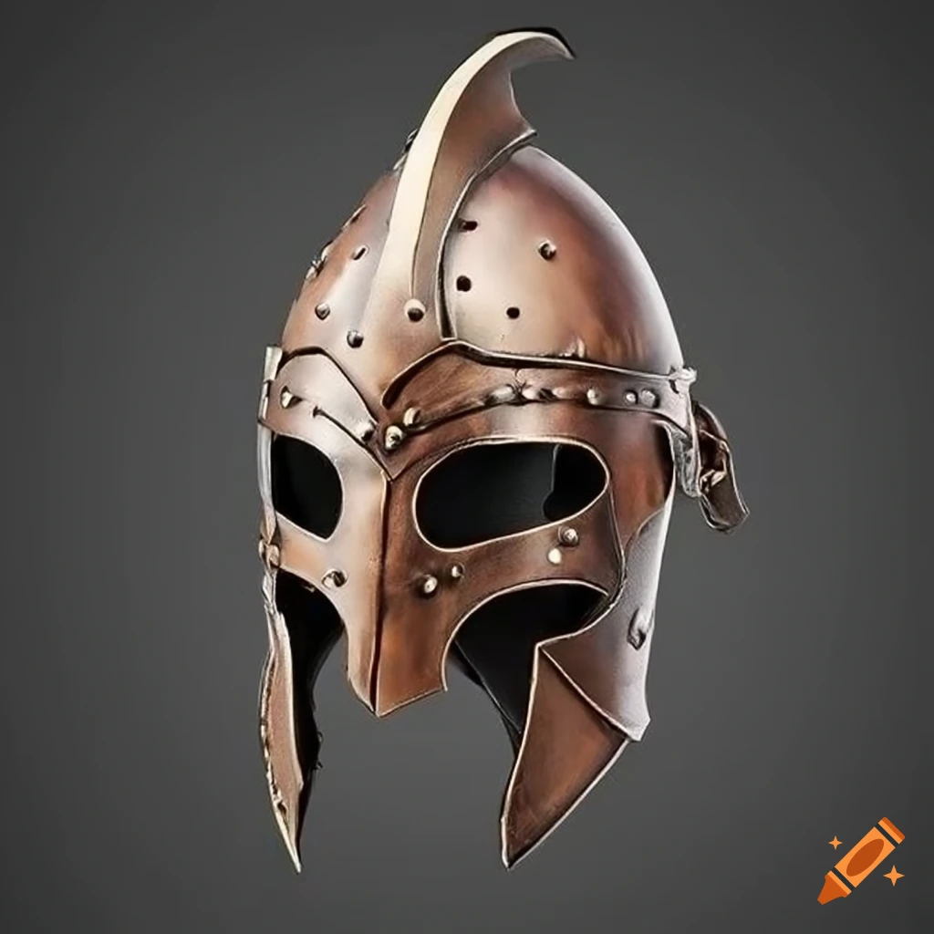 mythic leather helm for medieval fantasy enthusiasts