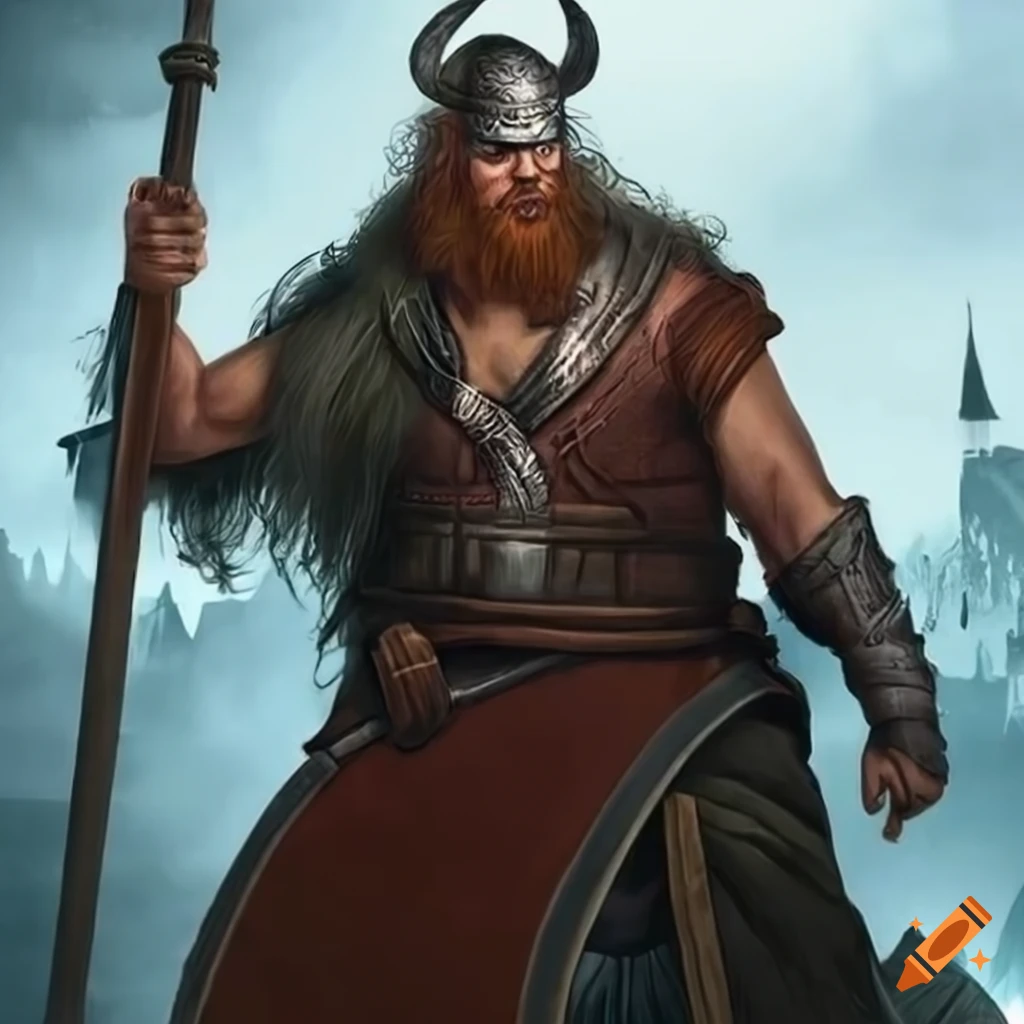 barber transforming a person into a Viking