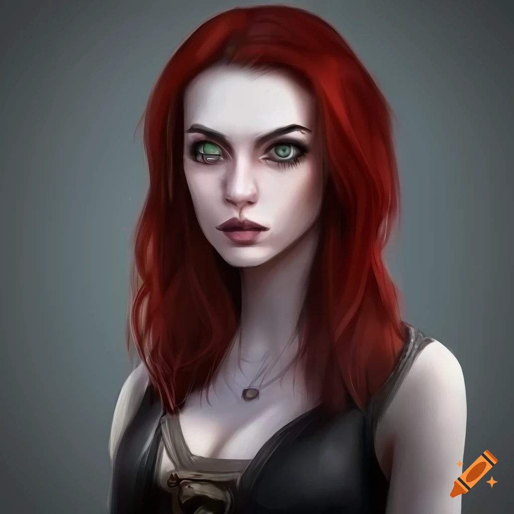 realistic depiction of a young woman in medieval fantasy attire