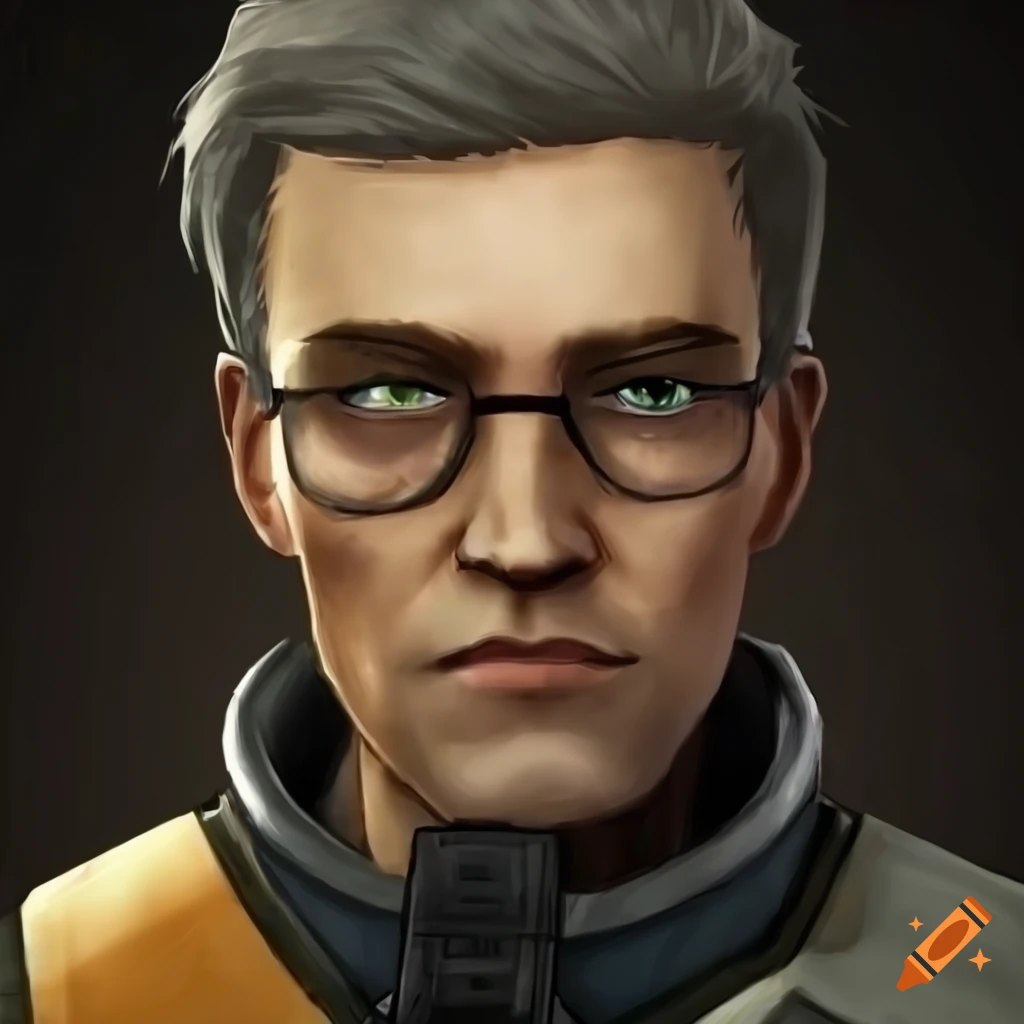 Cosplay of a person wearing Half-Life HEV suit on Craiyon