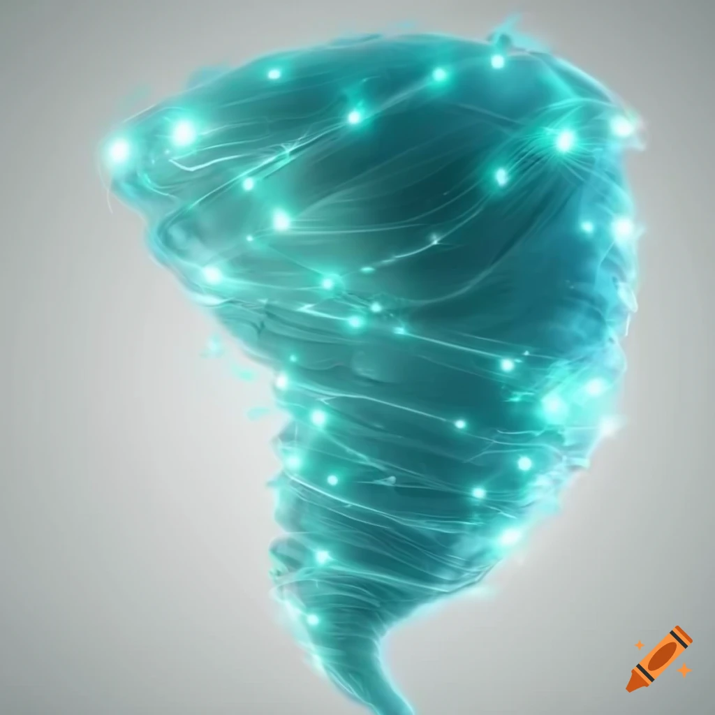 3D rendering of a dazzling tornado