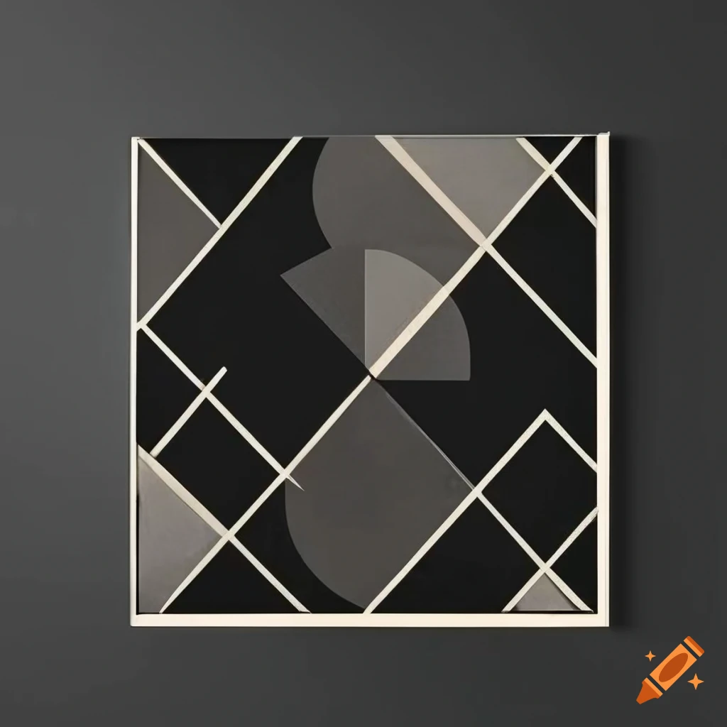 elegant black Bauhaus poster