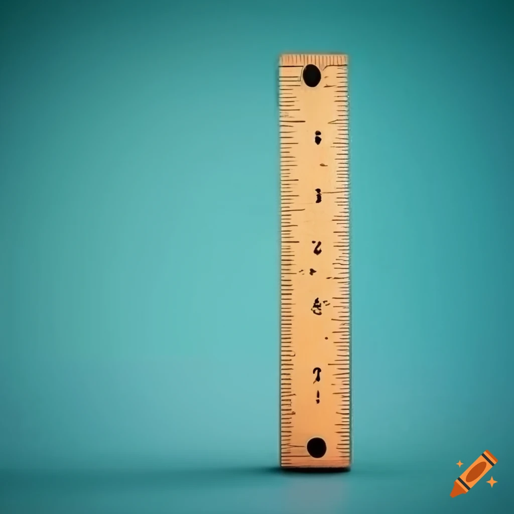 Wooden Ruler With Inches And Centimeters Markings