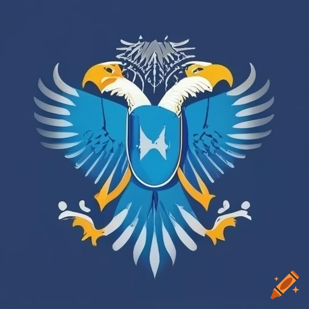 iconic logo of an elegant blue and white eagle