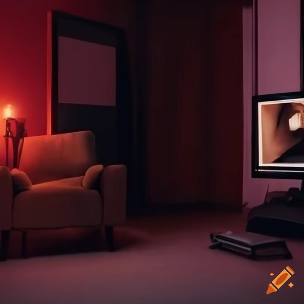 Modern streaming room background on Craiyon