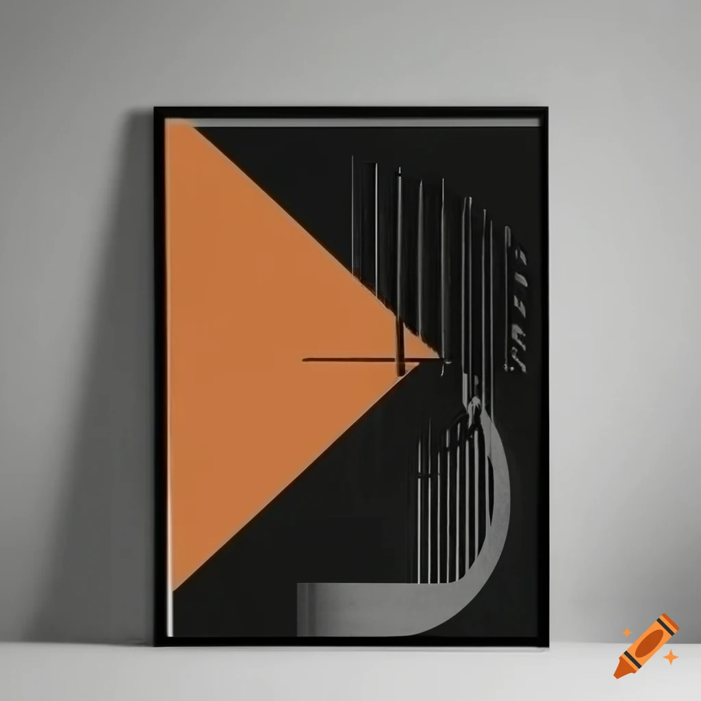 black elegant Bauhaus poster