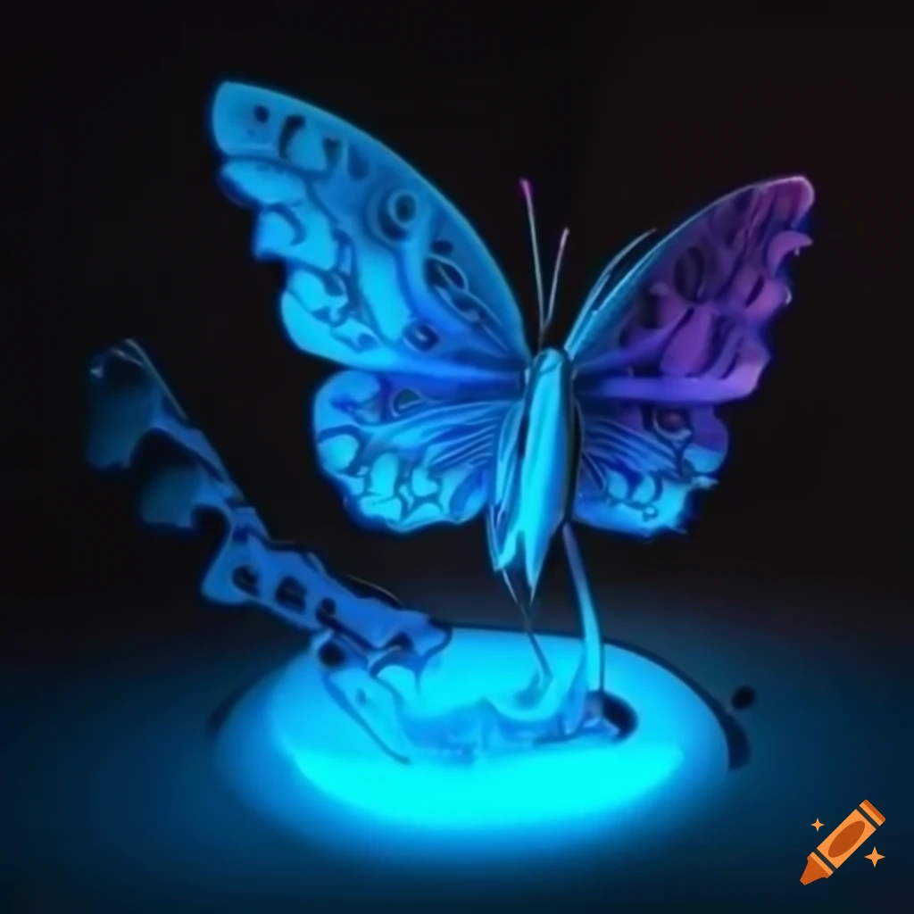 3D printing of the word 'Butterfly'