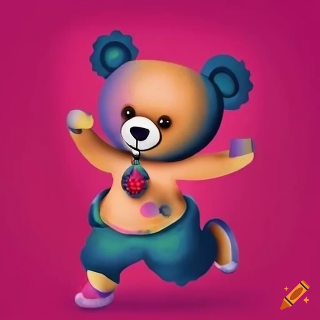 adorable bear dancing
