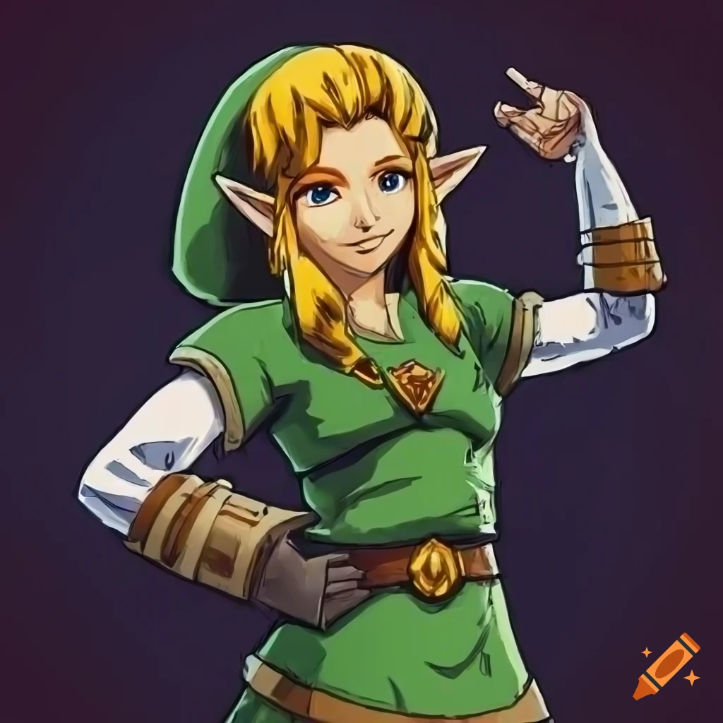 Comic Book Style Illustration Of Female Link From Legend Of Zelda On Craiyon 5699