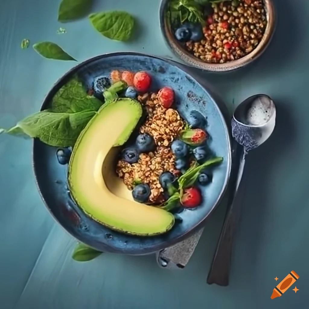 a composition of healthy foods