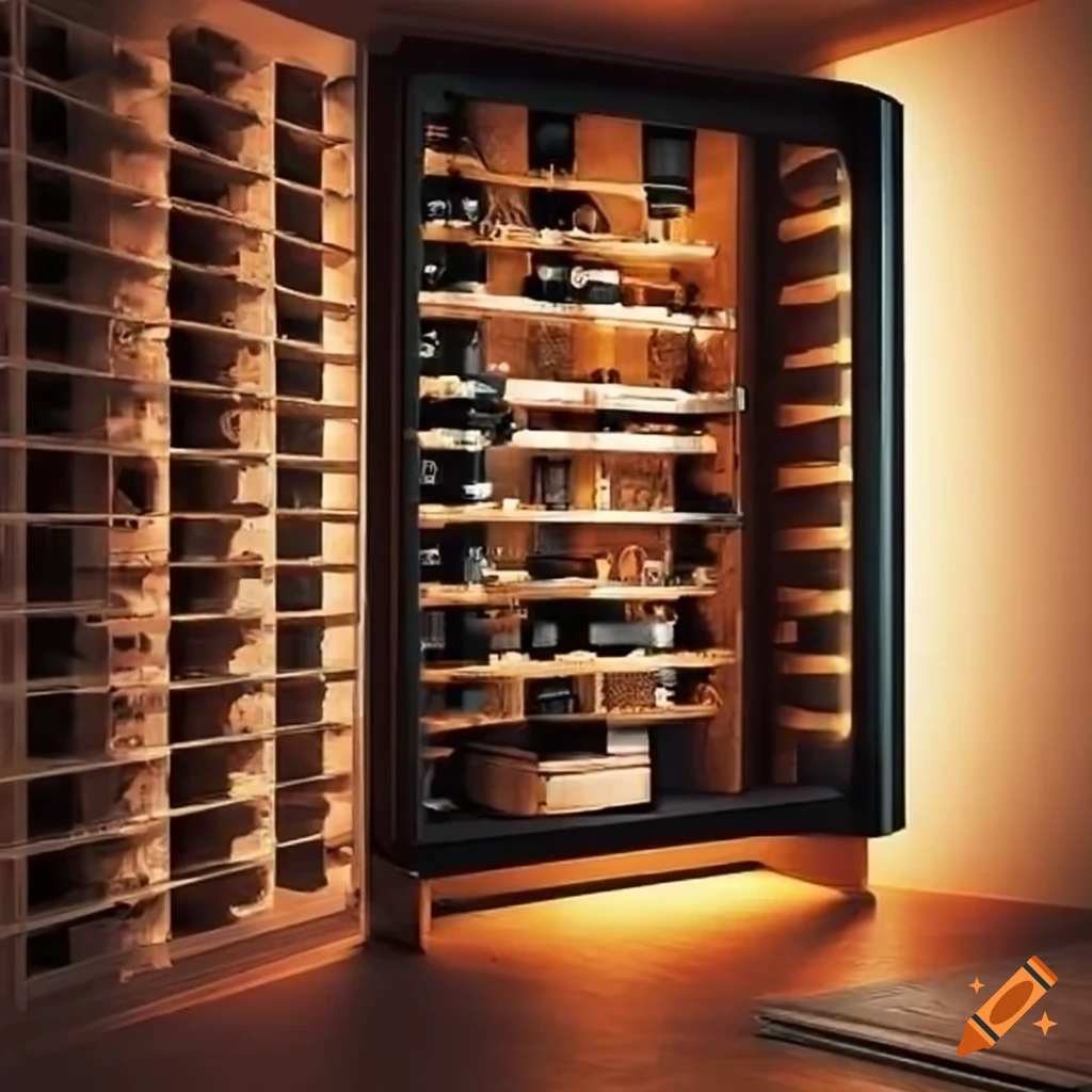 well-organized wine cellar