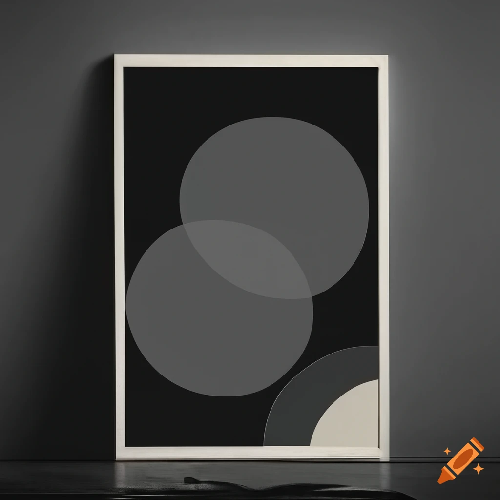 elegant black Bauhaus poster