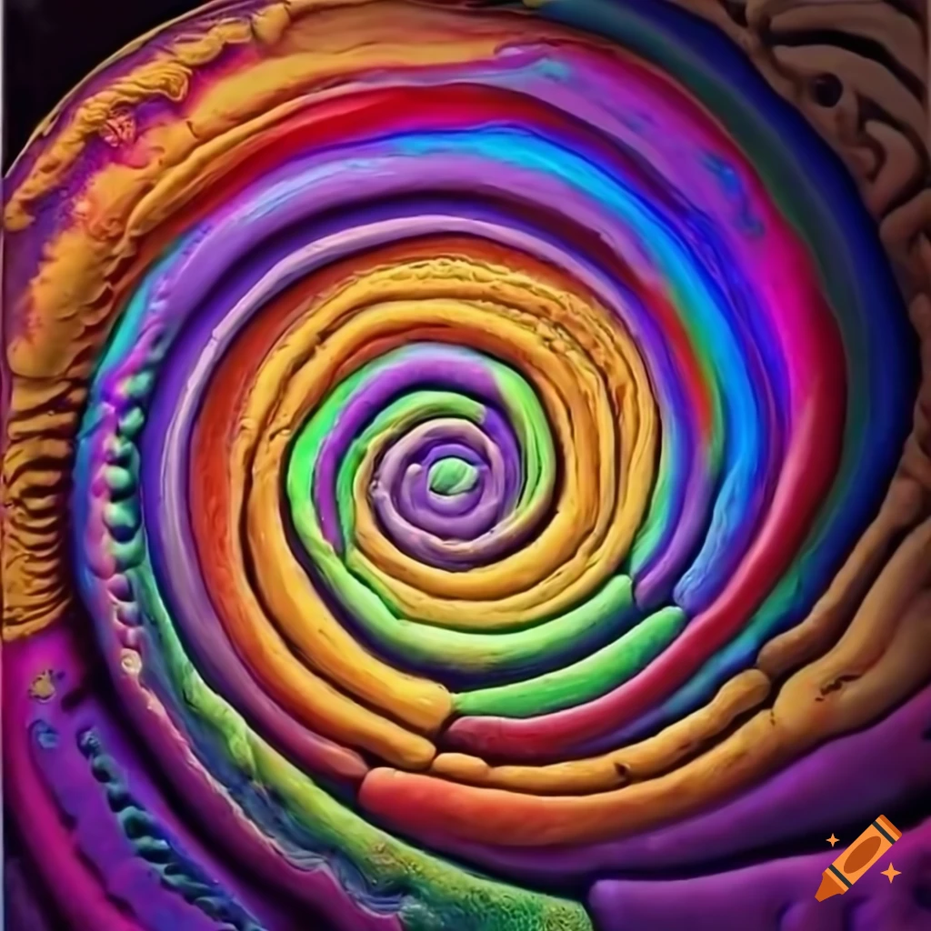 Colorful spiral art on Craiyon