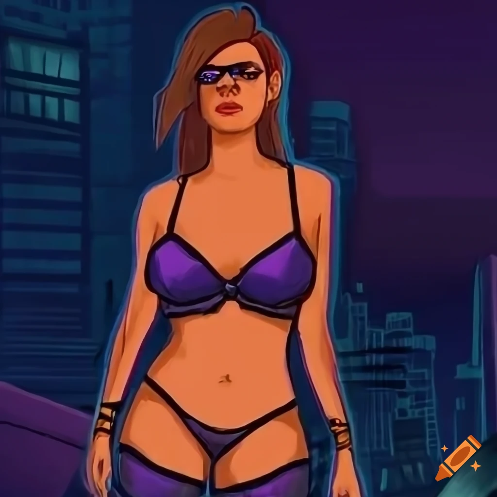 poster of female characters from GTA Vice City and Warcraft