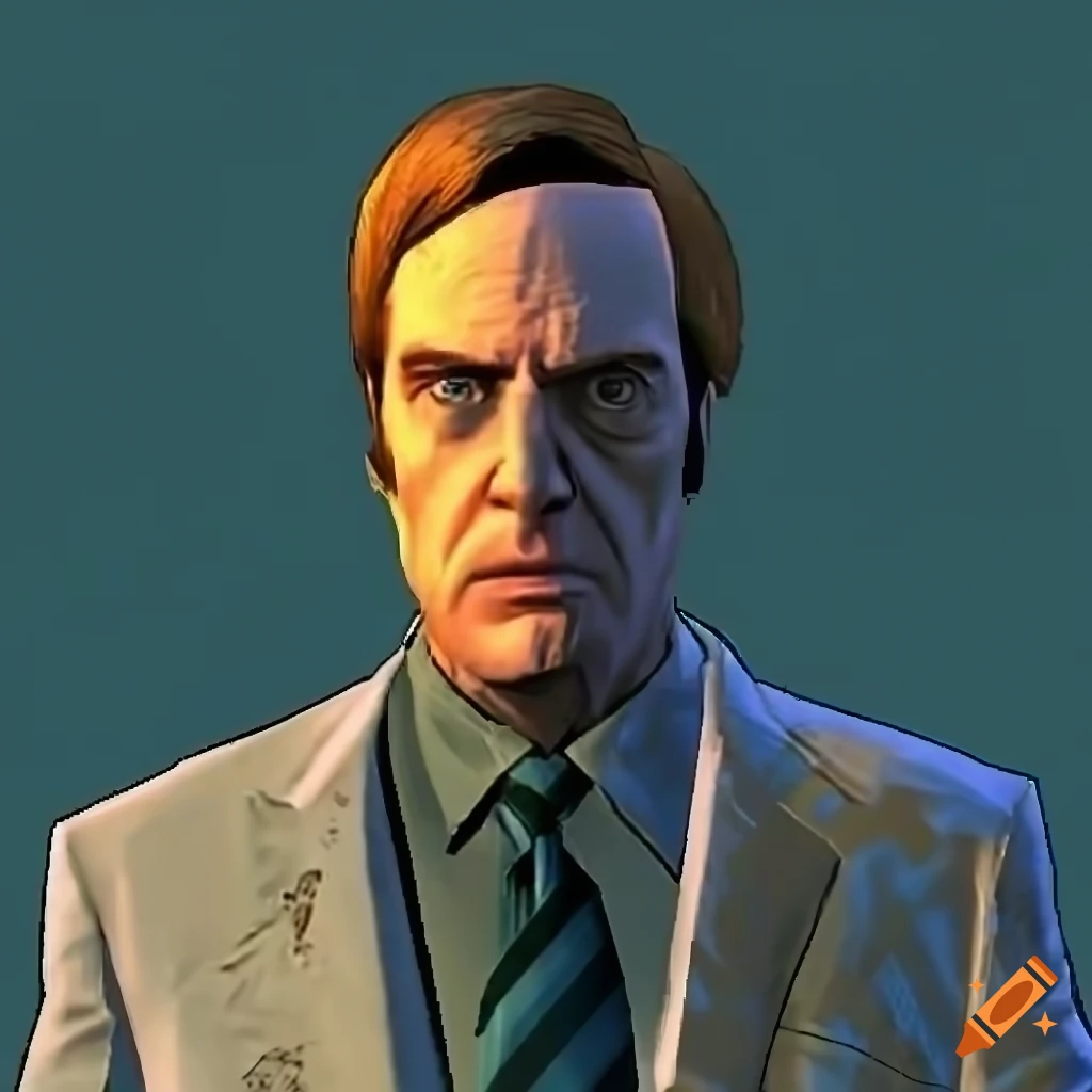 Screenshot of saul goodman and tommy vercetti in gta vice city on Craiyon