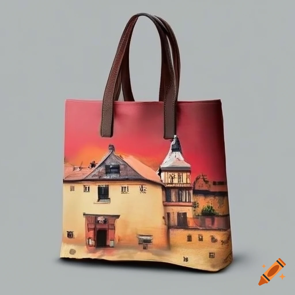 tote bag with design inspired by Alsace