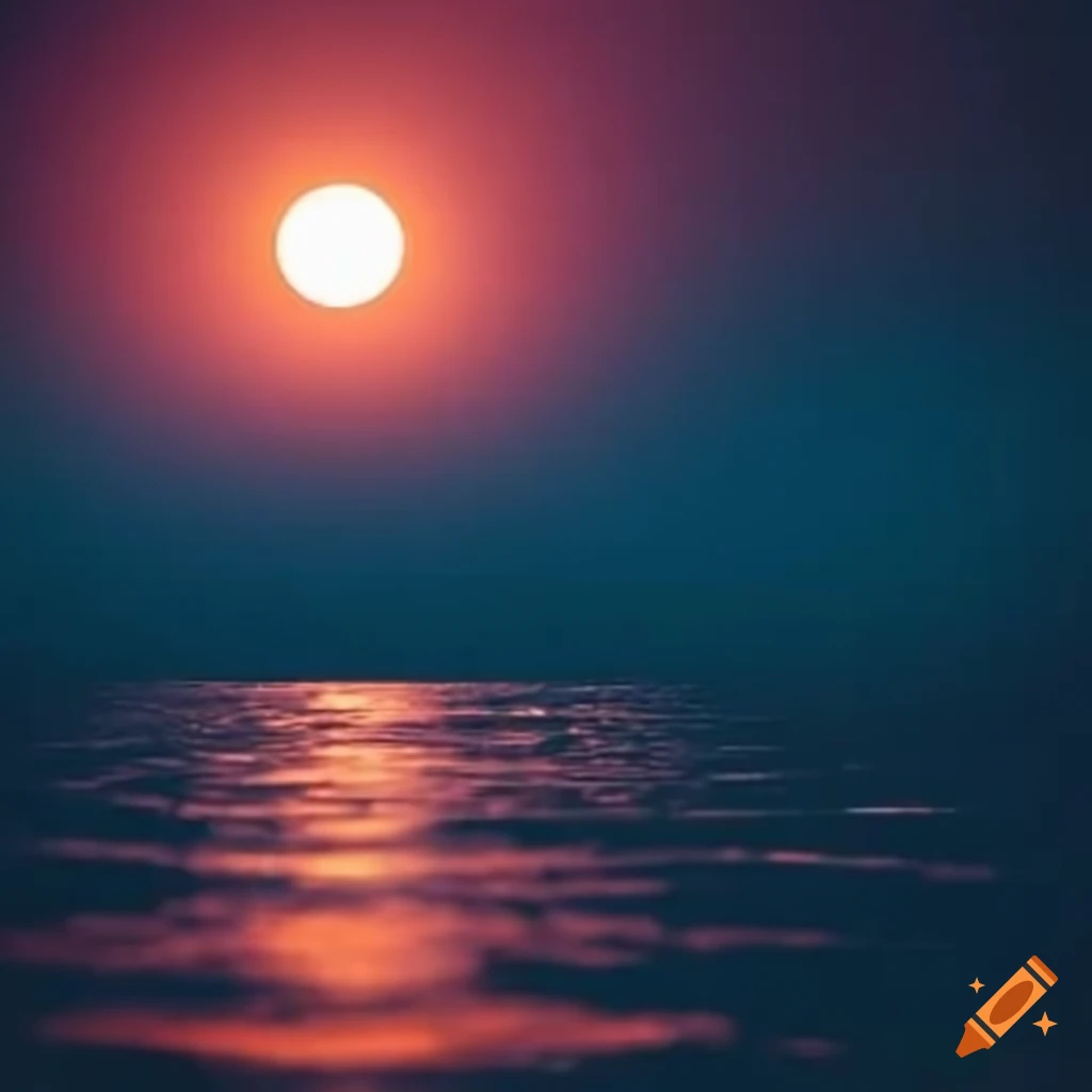 moonlight reflecting on a dark sea