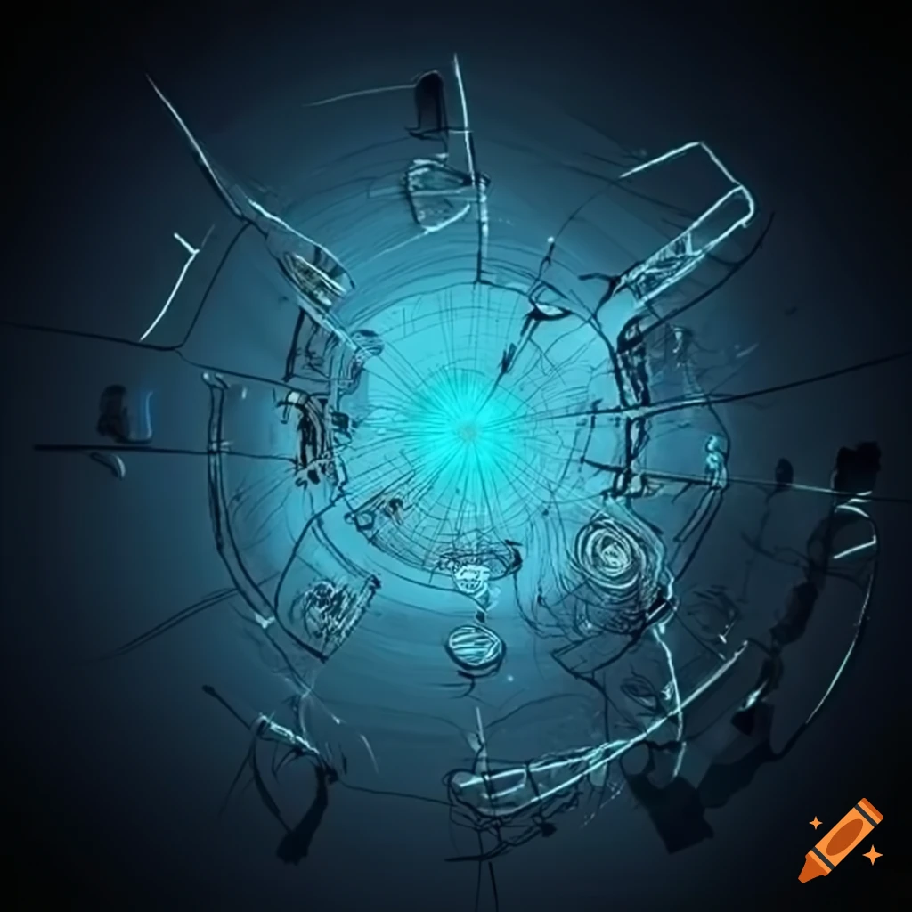 Sketch of a business network on Craiyon