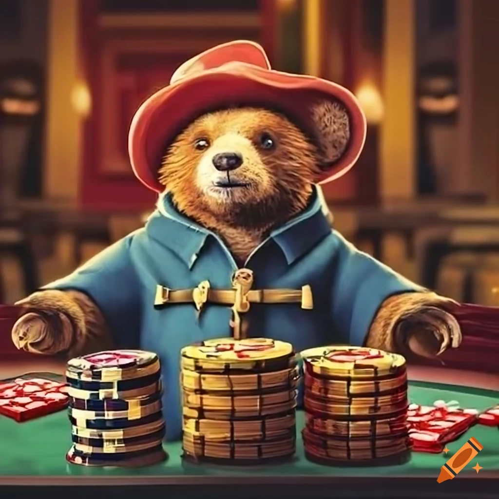 Paddington Bear in a casino