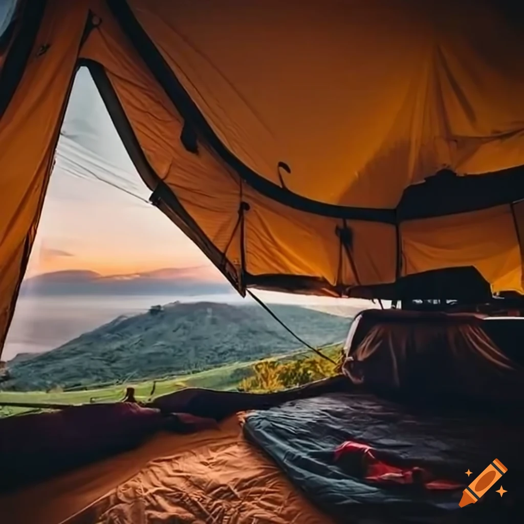 Interior view of a full oneway roof tent