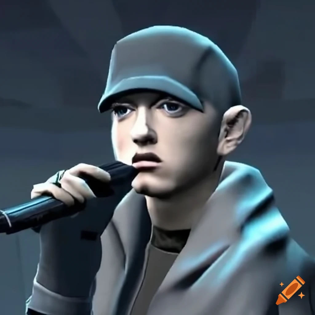 Eminem featured in super smash bros melee level
