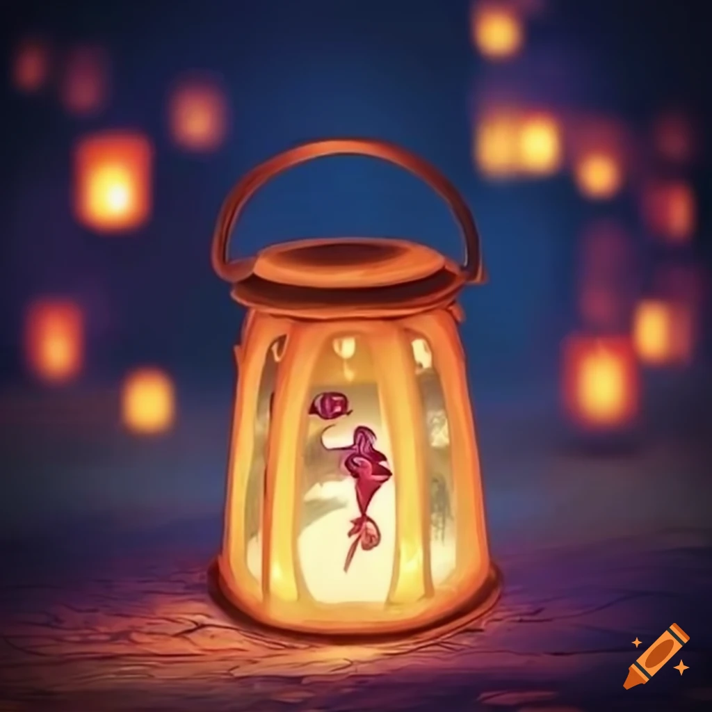 art of a fairy inside a lantern