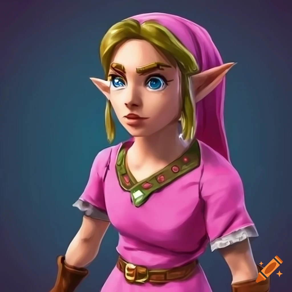 Comic Book Style Illustration Of Female Link From Legend Of Zelda On Craiyon 0860