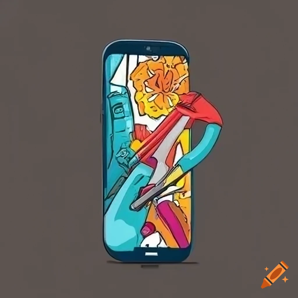 Phone app image for home repair services on Craiyon