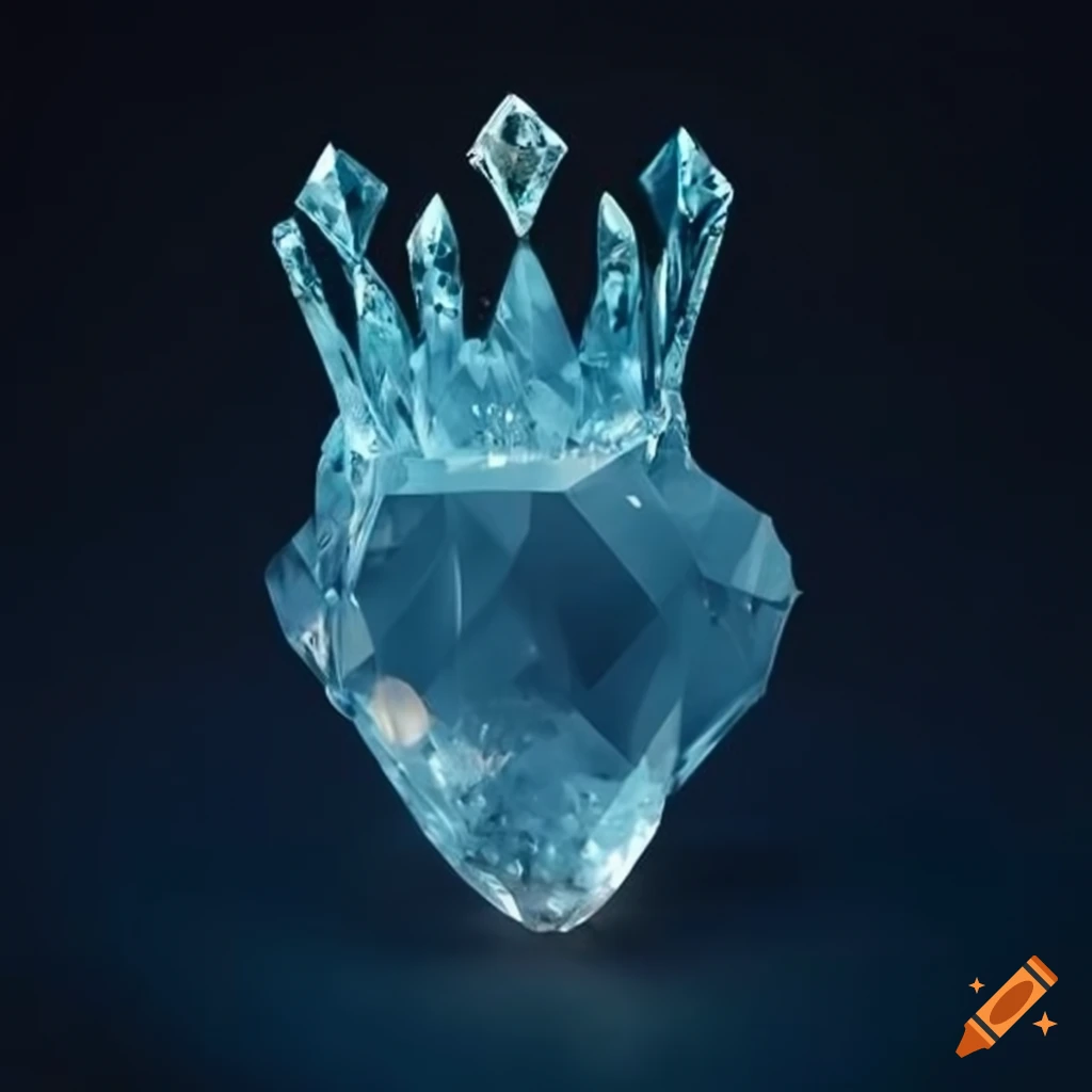 crystal with a crown design