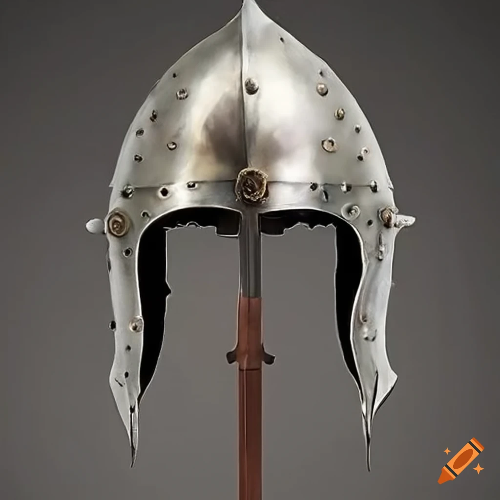 mythic symmetrical medieval helmet