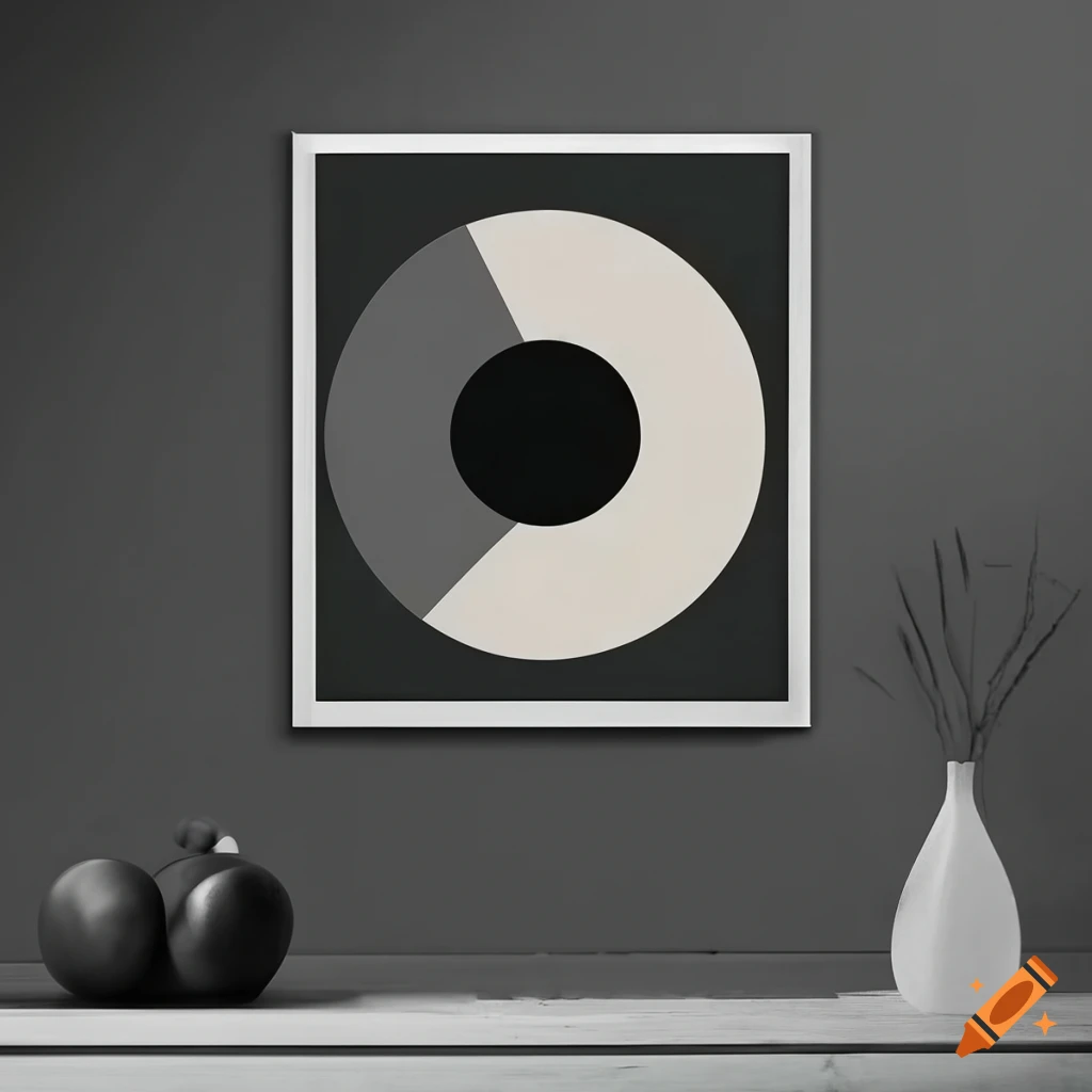 elegant black Bauhaus poster
