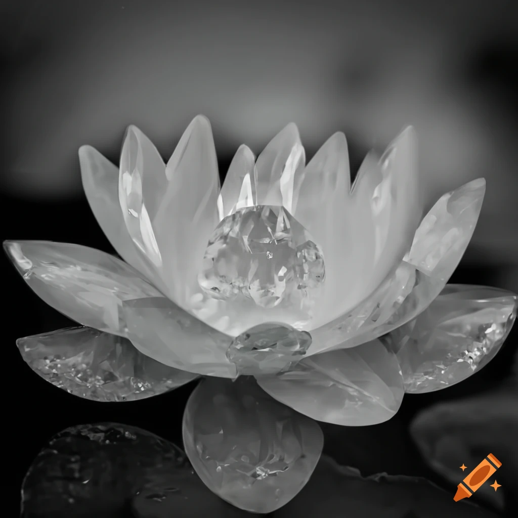 Crystal lotus flower