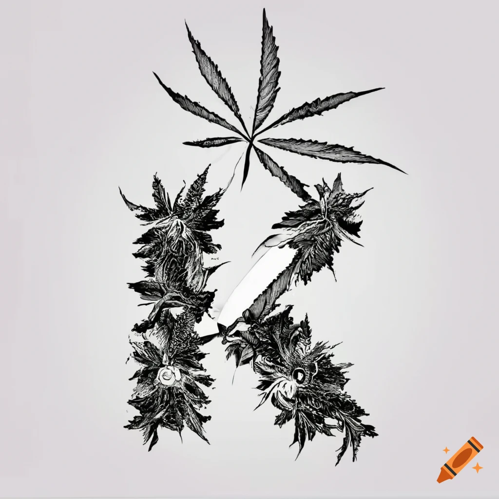 stylized-marijuana-leaf-with-letter-k-on-craiyon
