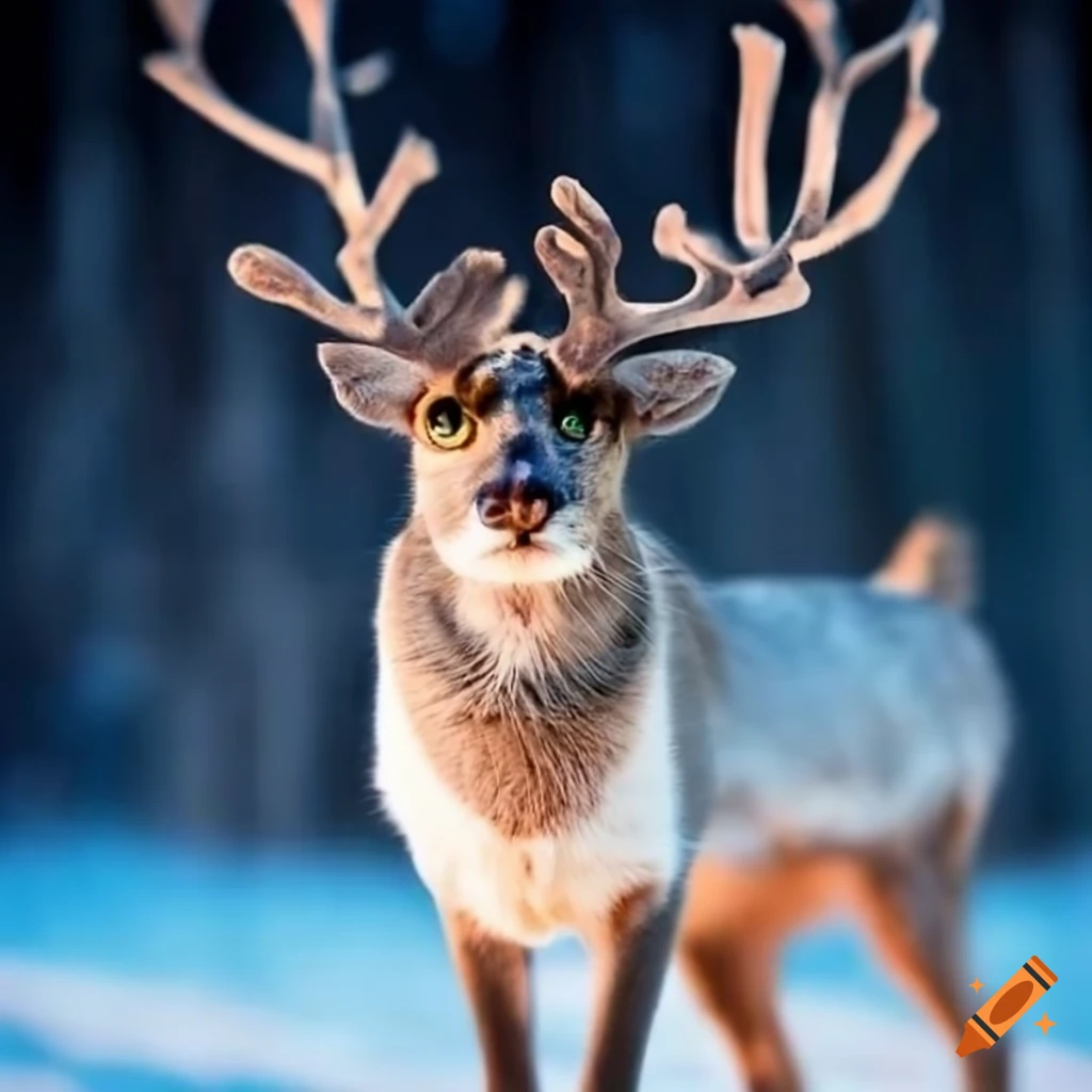 reindeer with cat-like paws