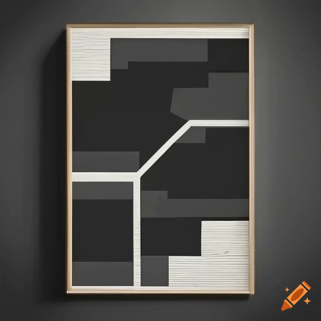 elegant black Bauhaus poster