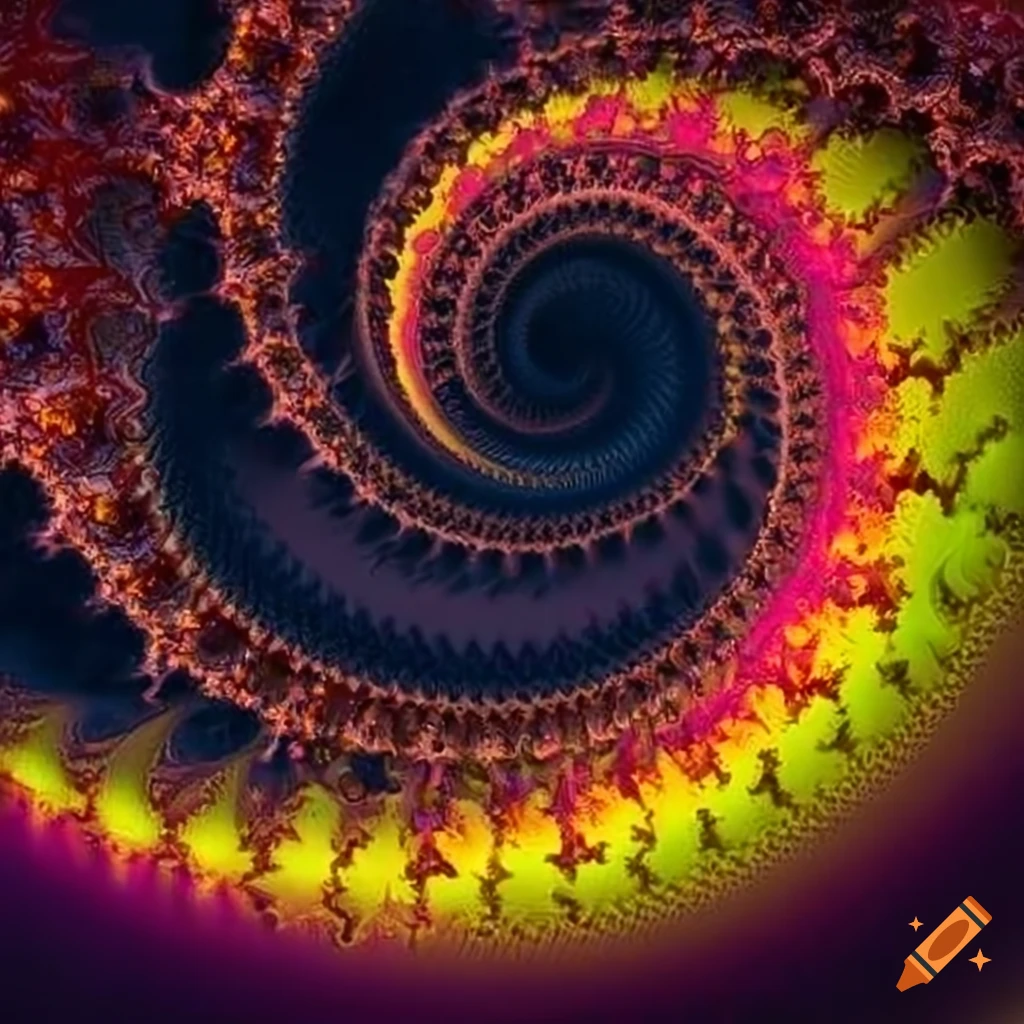 fractal art of mango and banana