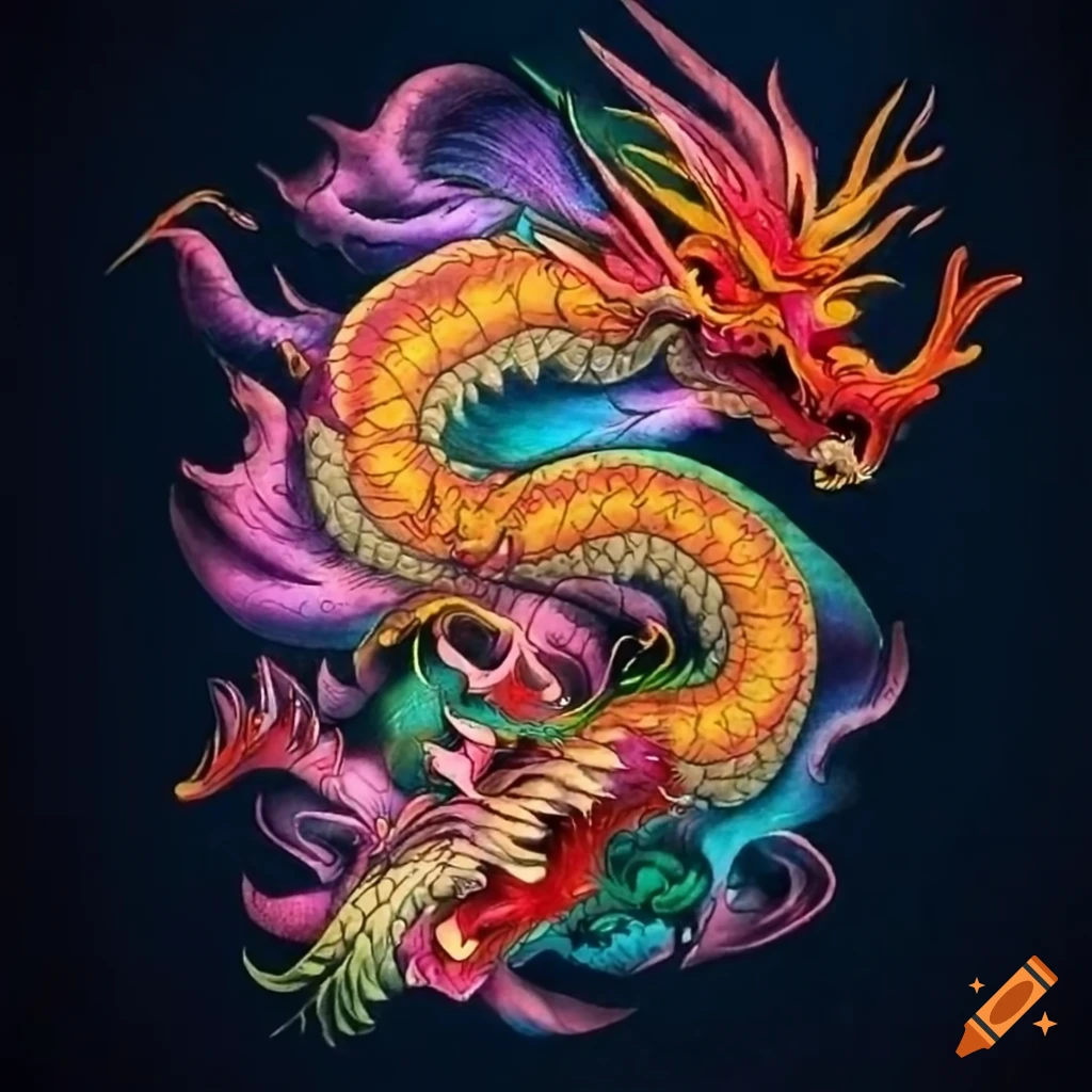 Japanese dragon tattoo design