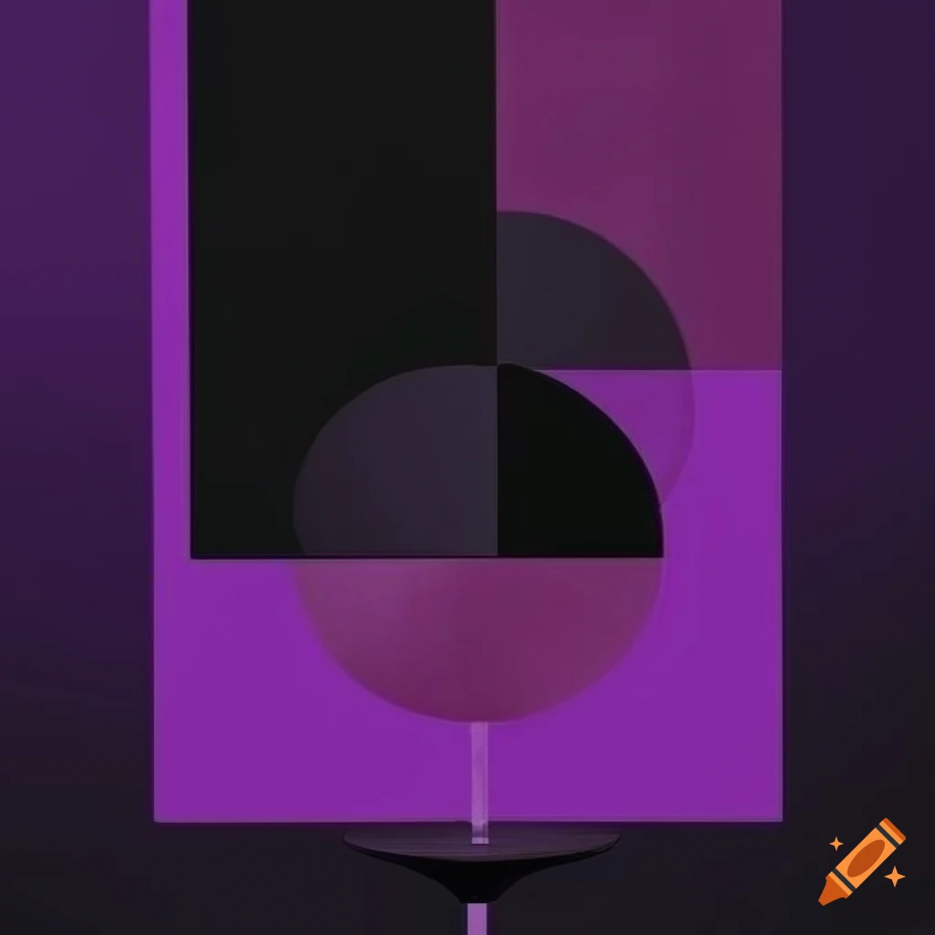 elegant black and purple Bauhaus poster