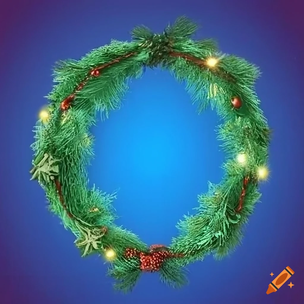 simple green Christmas wreath with a gap
