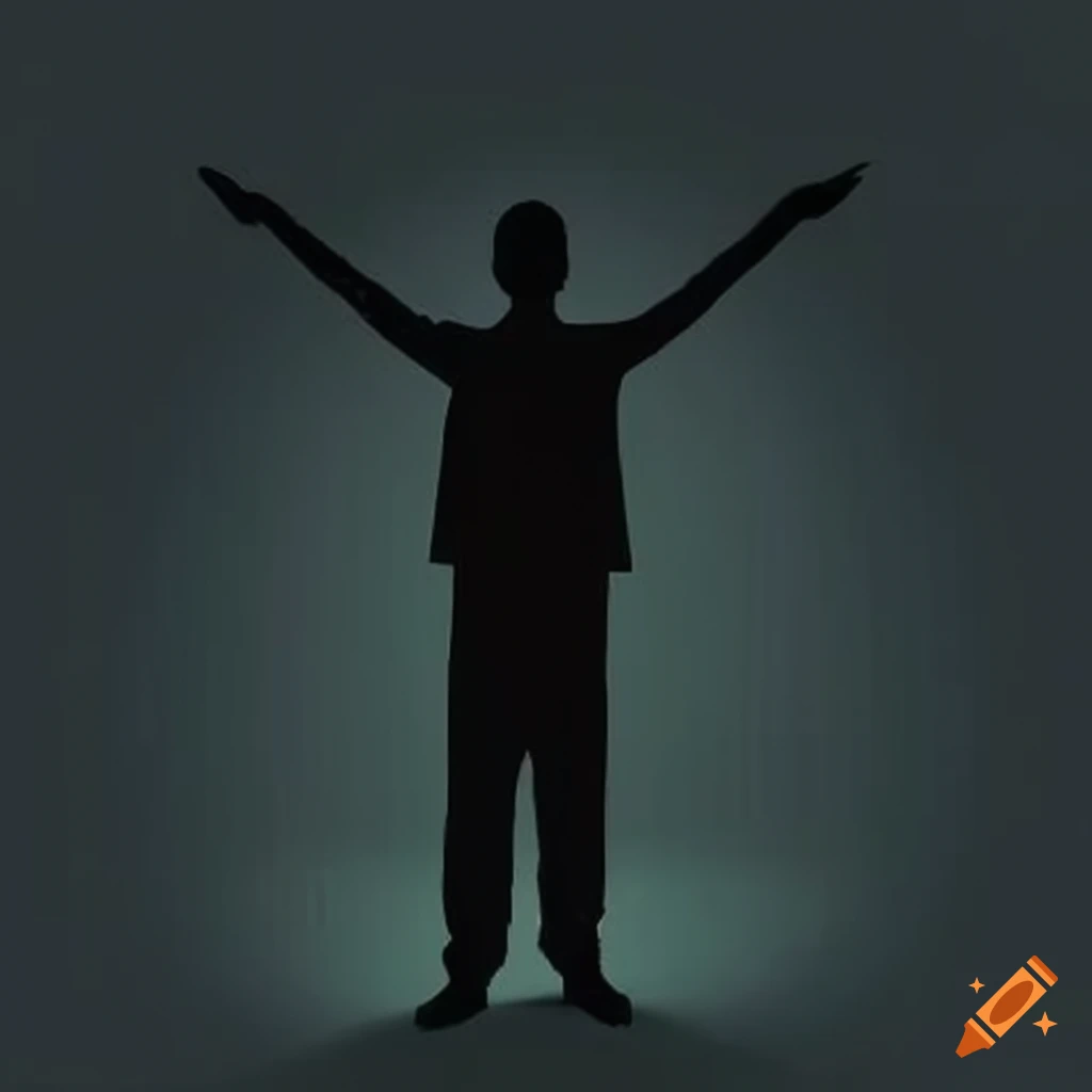 silhouette of a person praying with uplifted hands
