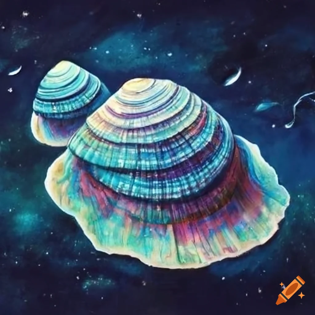 Image of spacethemed clams on Craiyon