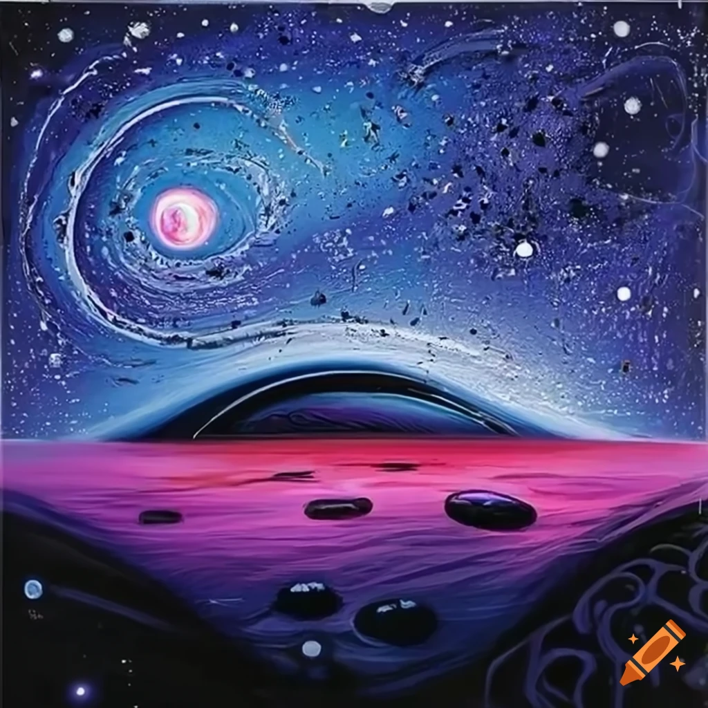 acrylic illustration of a Tim Burton-inspired dreamscape