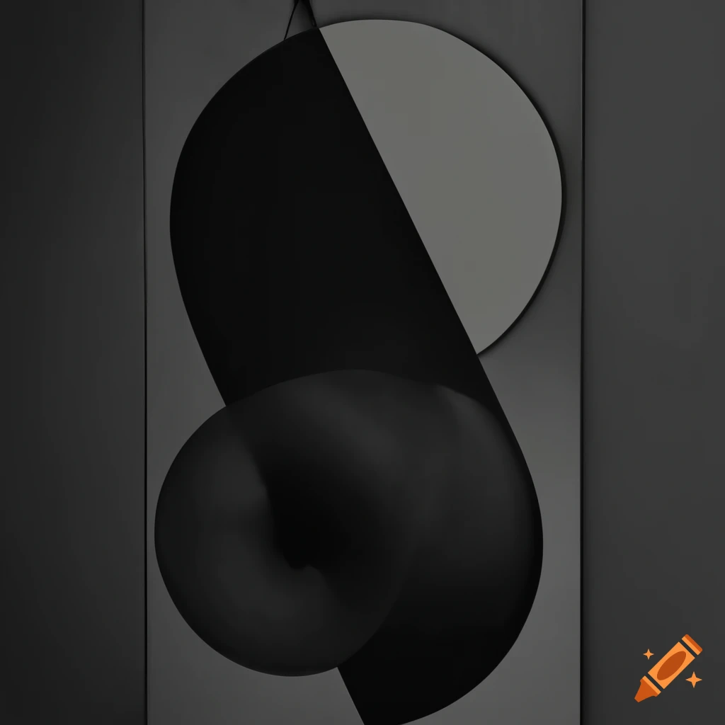 elegant black Bauhaus poster