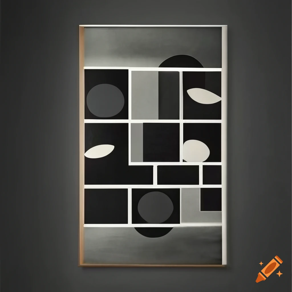 elegant black Bauhaus poster