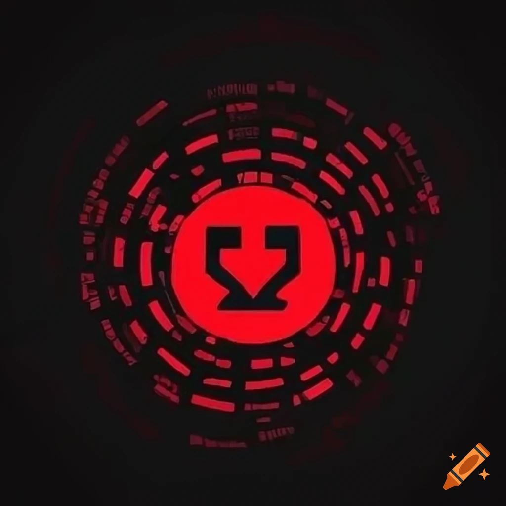logo in red and black hacker theme design on Craiyon