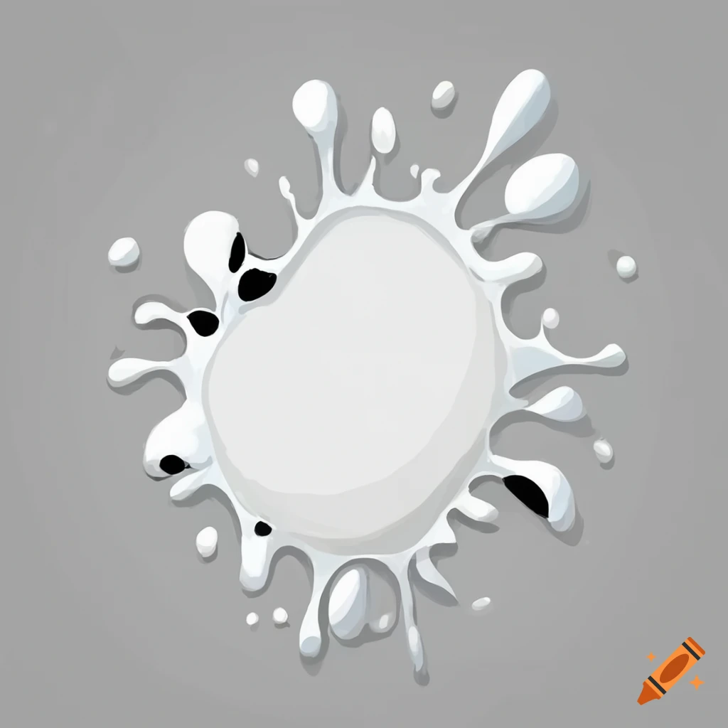 cartoon white paint splash
