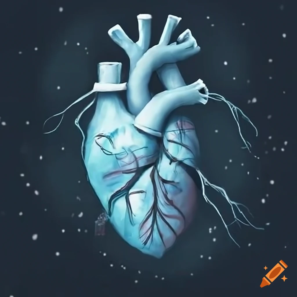 winter-themed artwork representing a human heart