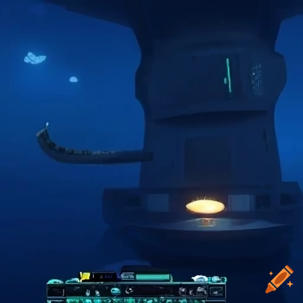 Image of a secret agent base in the deep sea