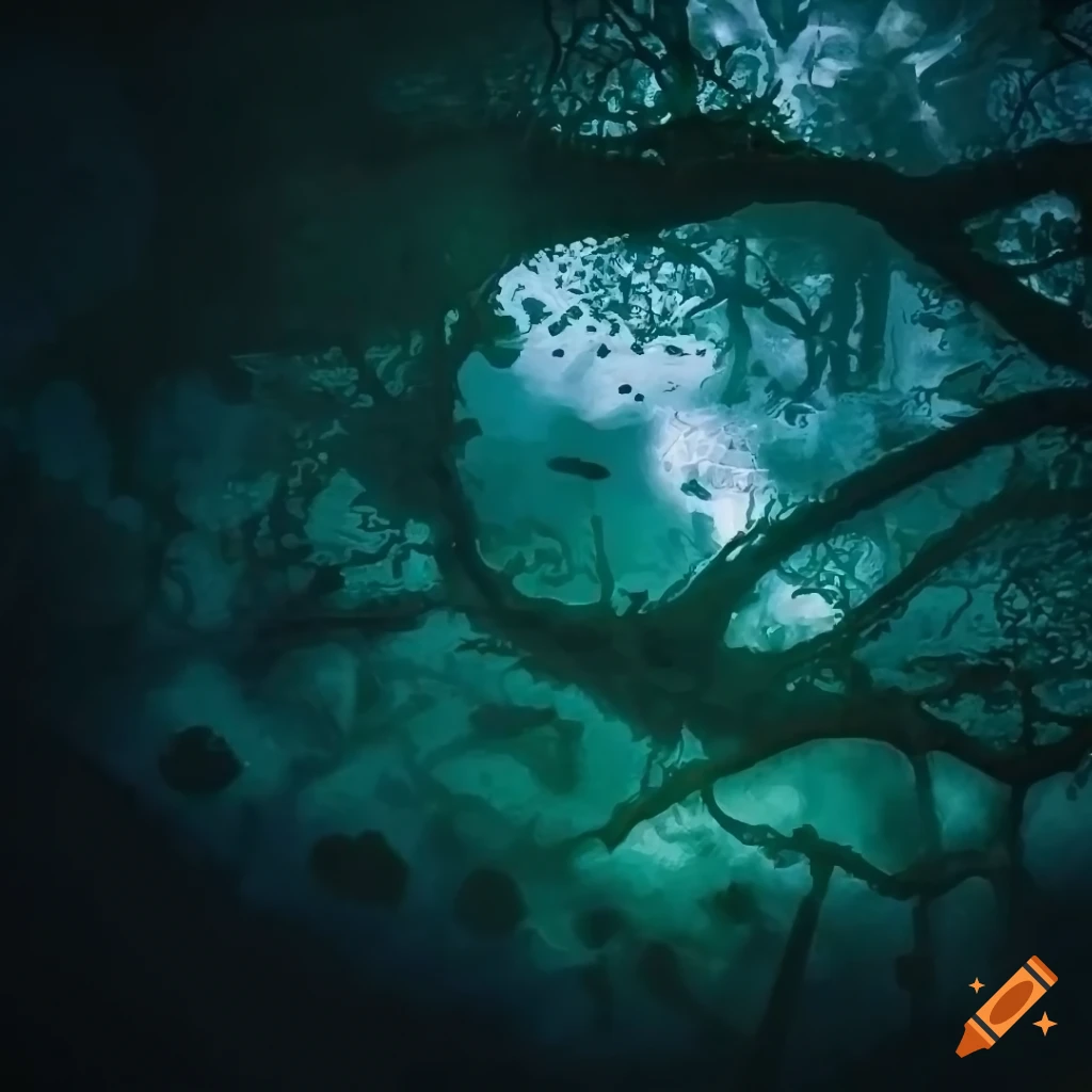 artistic depiction of an underwater alien in a video game