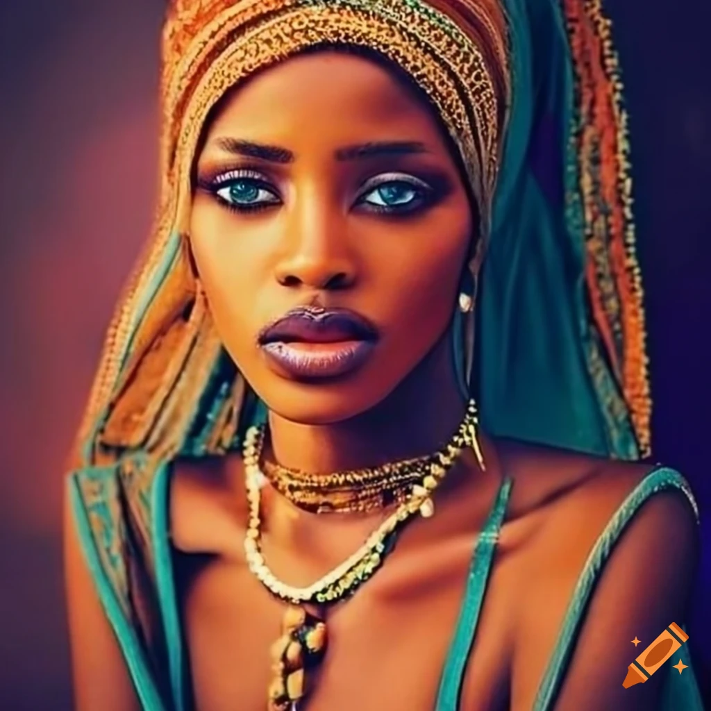 Portrait of a beautiful somali woman on Craiyon